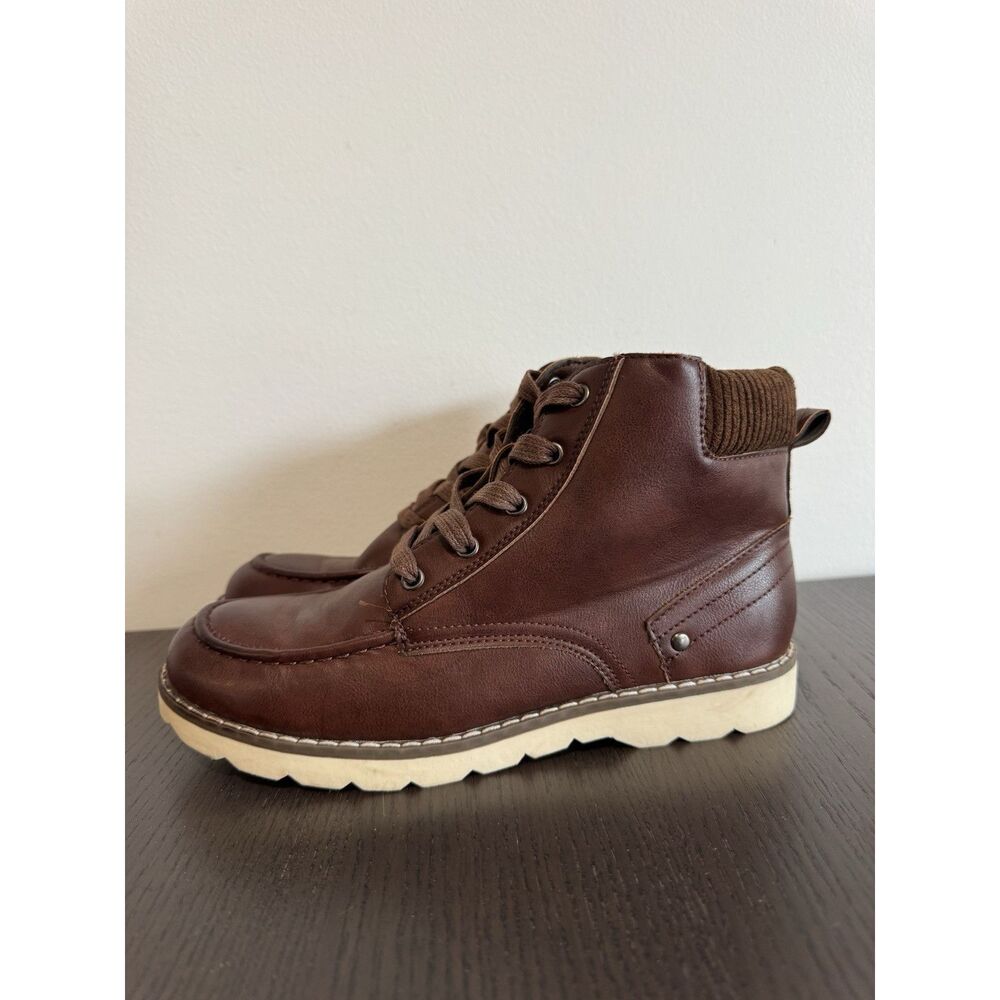 BIG KID SIZE 5 Steve Madden Boy Ankle Boot Boots Shoes Brown‎ Buster Winter Boys